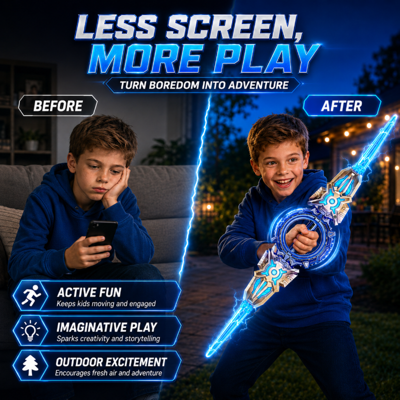 🎄🎁Christmas Special: Final Price Drop!🏆Rechargeable Double-Blade Light Up Sword