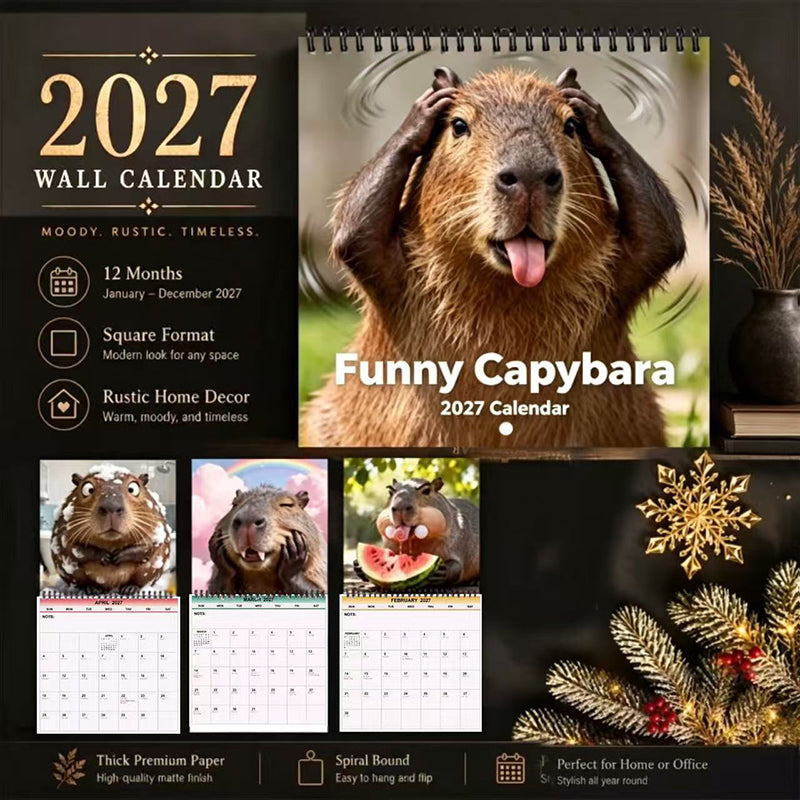 📅Capybara Calendar 2027 | 3 Fun Styles