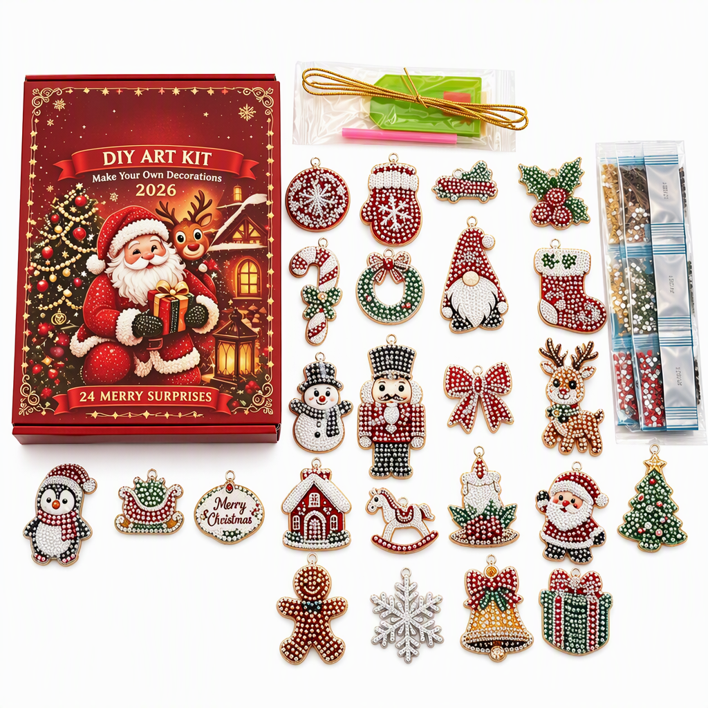 24-Day Christmas Countdown Ornament DIY Kit