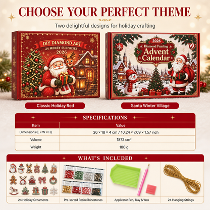 24-Day Christmas Countdown Ornament DIY Kit