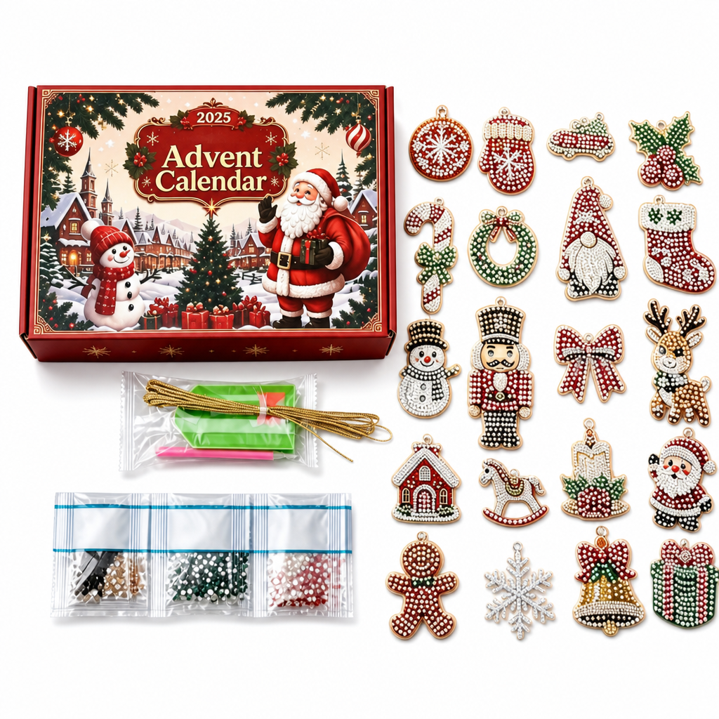 24-Day Christmas Countdown Ornament DIY Kit