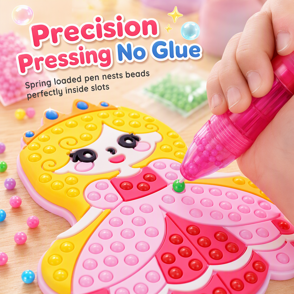 DIY Dot Bead Painting Sticker Art Kit for Kids