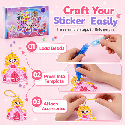 DIY Dot Bead Painting Sticker Art Kit for Kids