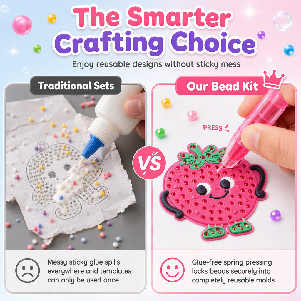 DIY Dot Bead Painting Sticker Art Kit for Kids