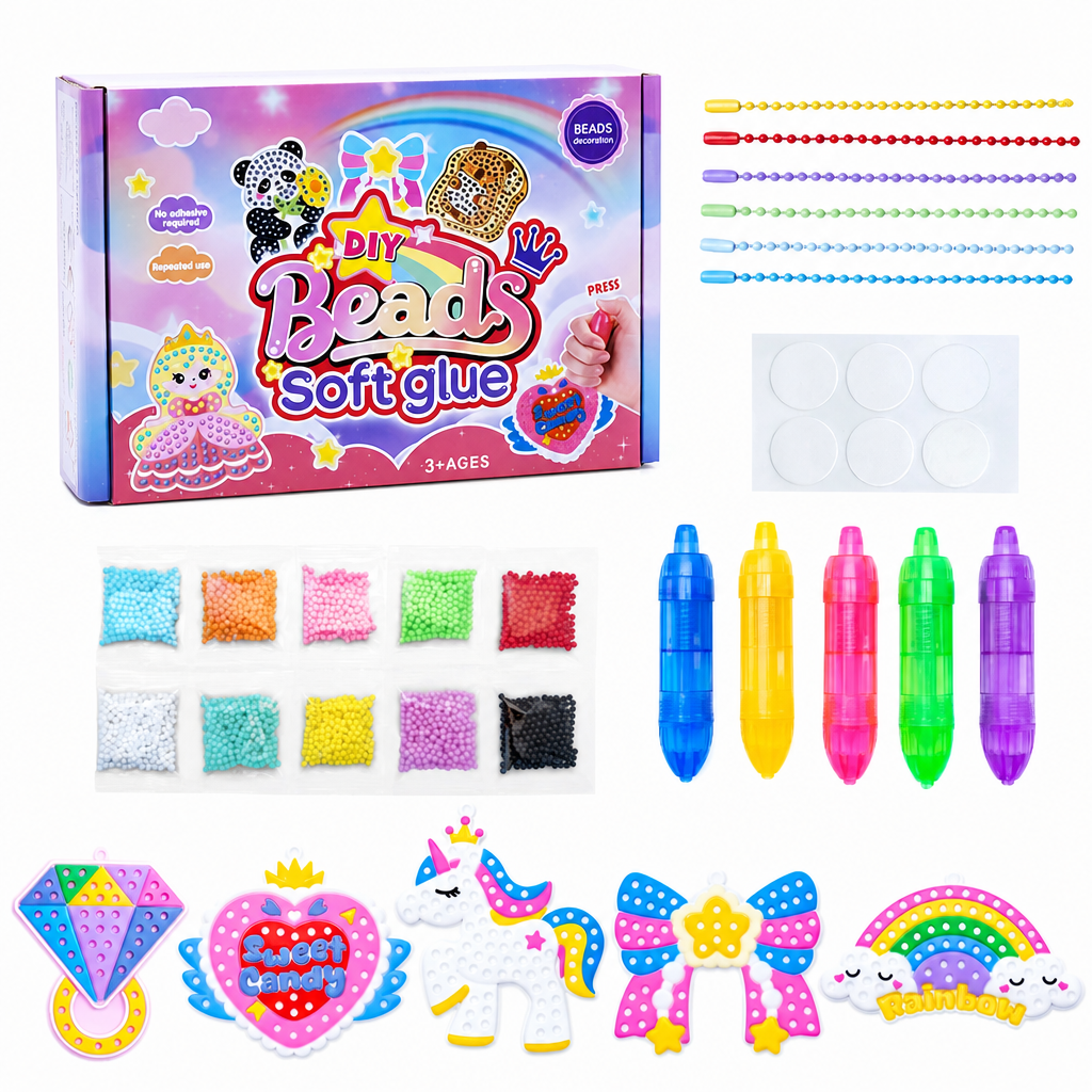 DIY Dot Bead Painting Sticker Art Kit for Kids