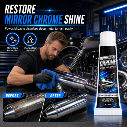 Motorcycle Chrome Polishing Paste and Metal Restorer