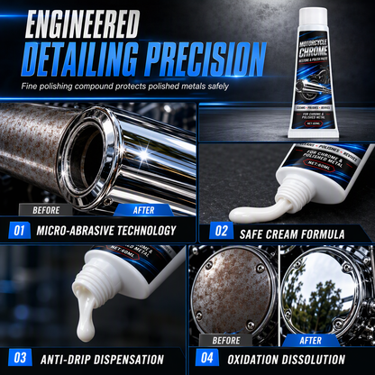 Motorcycle Chrome Polishing Paste and Metal Restorer