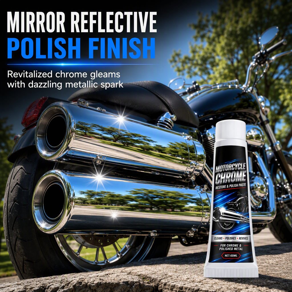 Motorcycle Chrome Polishing Paste and Metal Restorer