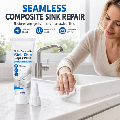 White Composite Sink Corner Repair Paste