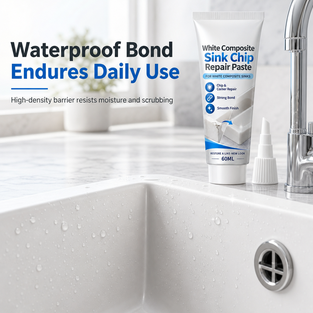 White Composite Sink Corner Repair Paste