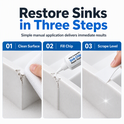 White Composite Sink Corner Repair Paste