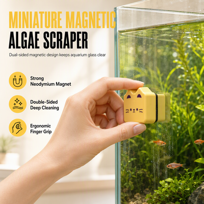 Clean Tank Glass Instantly! Double-Sided Magnetic Aquarium Cleaner