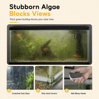 Clean Tank Glass Instantly! Double-Sided Magnetic Aquarium Cleaner