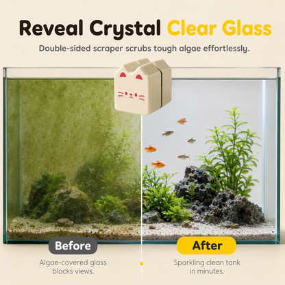 Clean Tank Glass Instantly! Double-Sided Magnetic Aquarium Cleaner