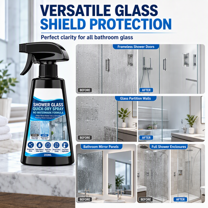 Stop Water Marks Instantly! Hydrophilic Shower Glass Spray