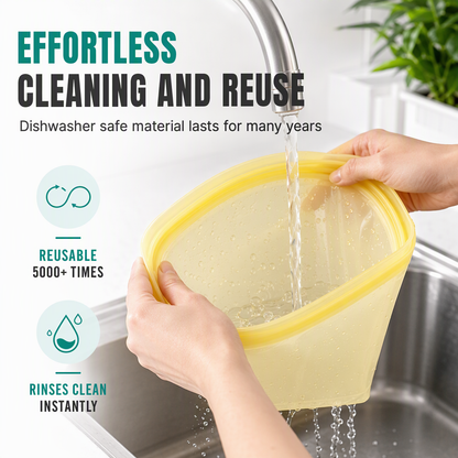 Portable Silicone Airtight Food Storage Bag