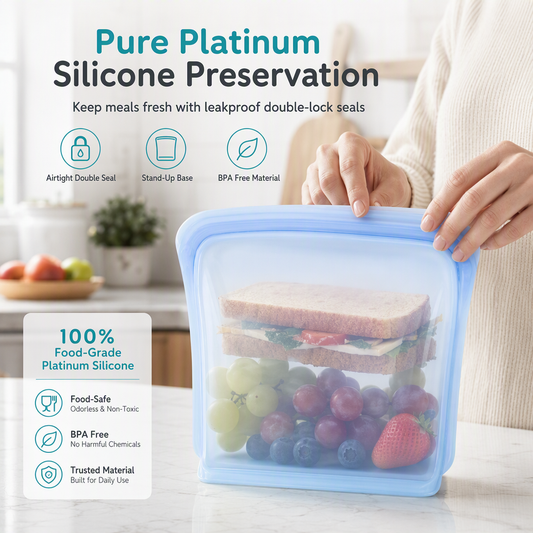 Portable Silicone Airtight Food Storage Bag