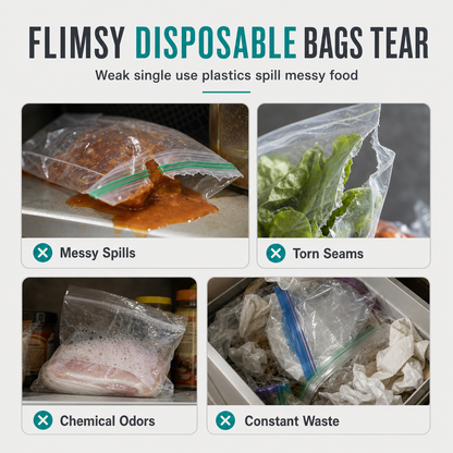 Portable Silicone Airtight Food Storage Bag