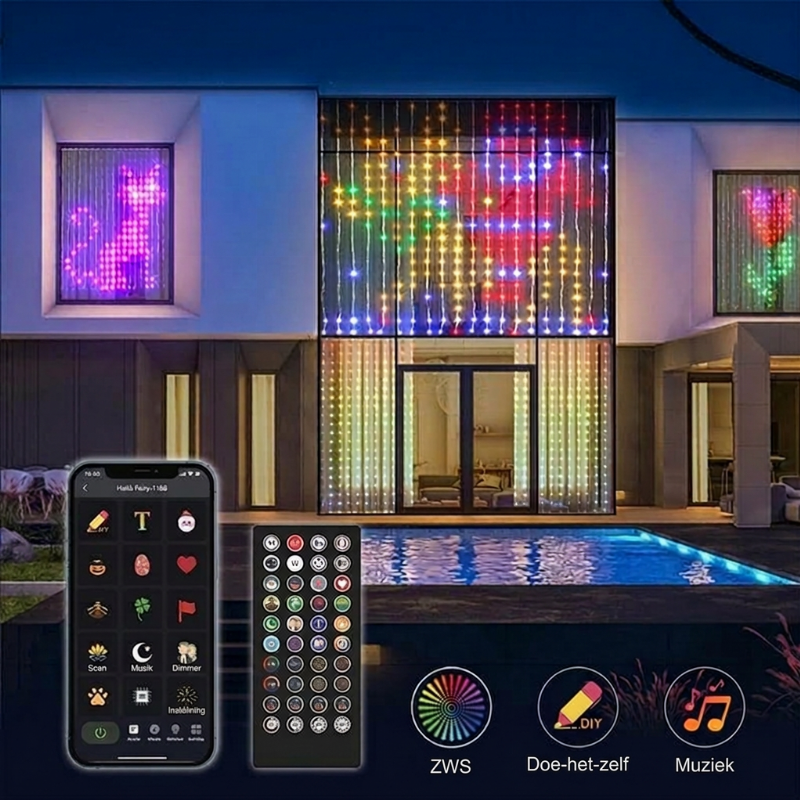 💥🌈 50% DISCOUNT! From ordinary lights to a spectacular light show! Draw patterns, add text or photos, and let the colors dance to the music – waterproof & USB-powered!