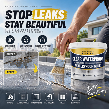 🛠️ Transparent Waterproof Repair Sealant with Brush