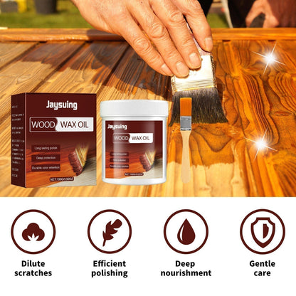 50% OFF NOW! Wood Wax Oil Wood Cleaner & Polish 3.5 Oz, Furniture Restoration Wax with Premium Brush for Wooden Surface Care