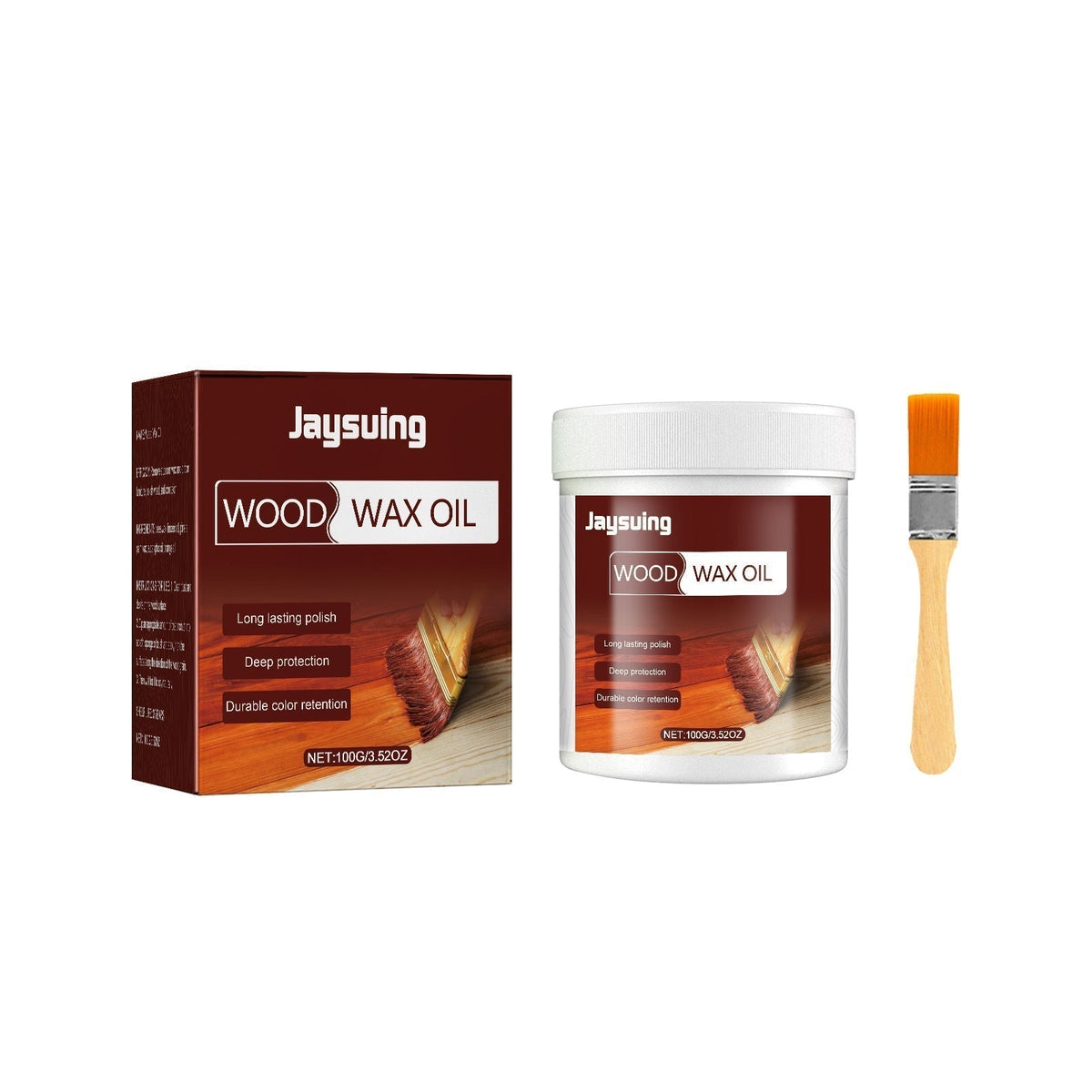 50% OFF NOW! Wood Wax Oil Wood Cleaner & Polish 3.5 Oz, Furniture Restoration Wax with Premium Brush for Wooden Surface Care