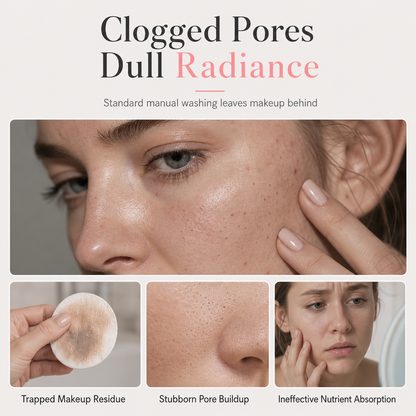 Electric Silicone Facial Cleansing Brush with Heating Function