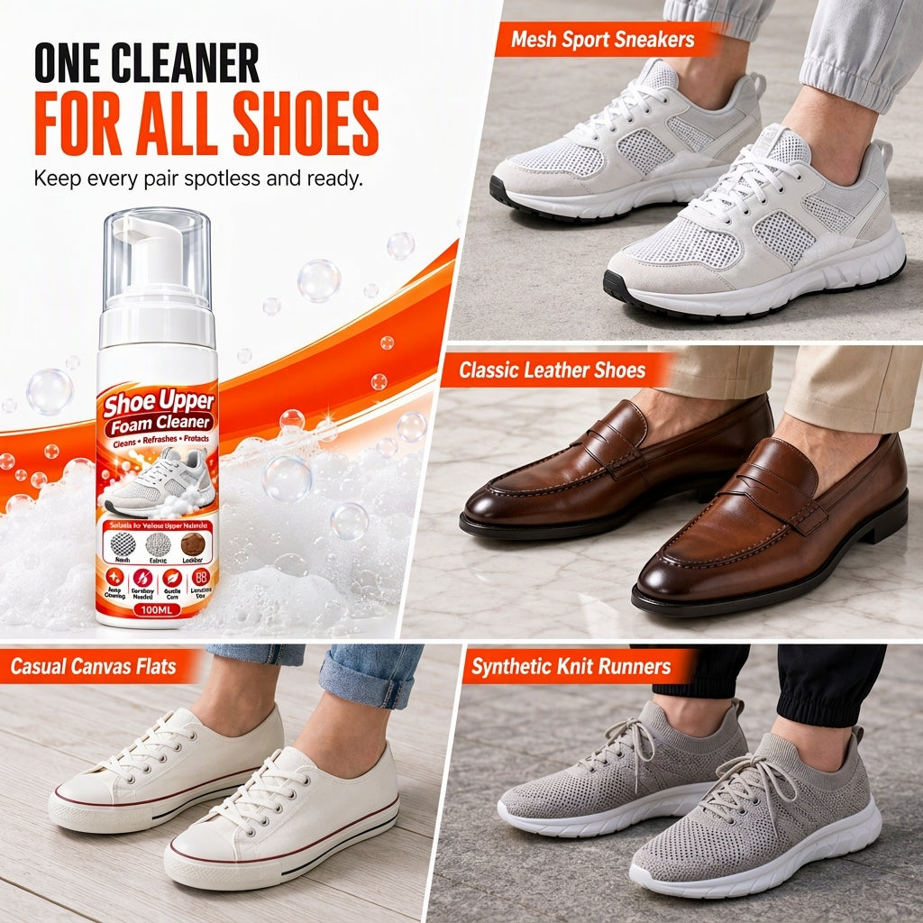 🔥Limited Time Promotion 50% OFF🔥Rinse-Free Multi-Surface Shoe Foam Cleaner