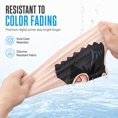 Unisex Funny High Stretch Swim Hat
