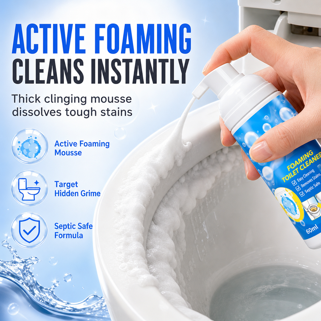 Deep Cleaning Toilet Bowl Cleaner Mousse