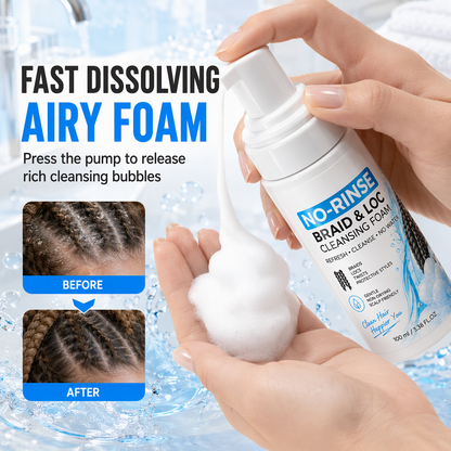 Refresh Braids Instantly! Waterless Scalp Cleansing Mousse