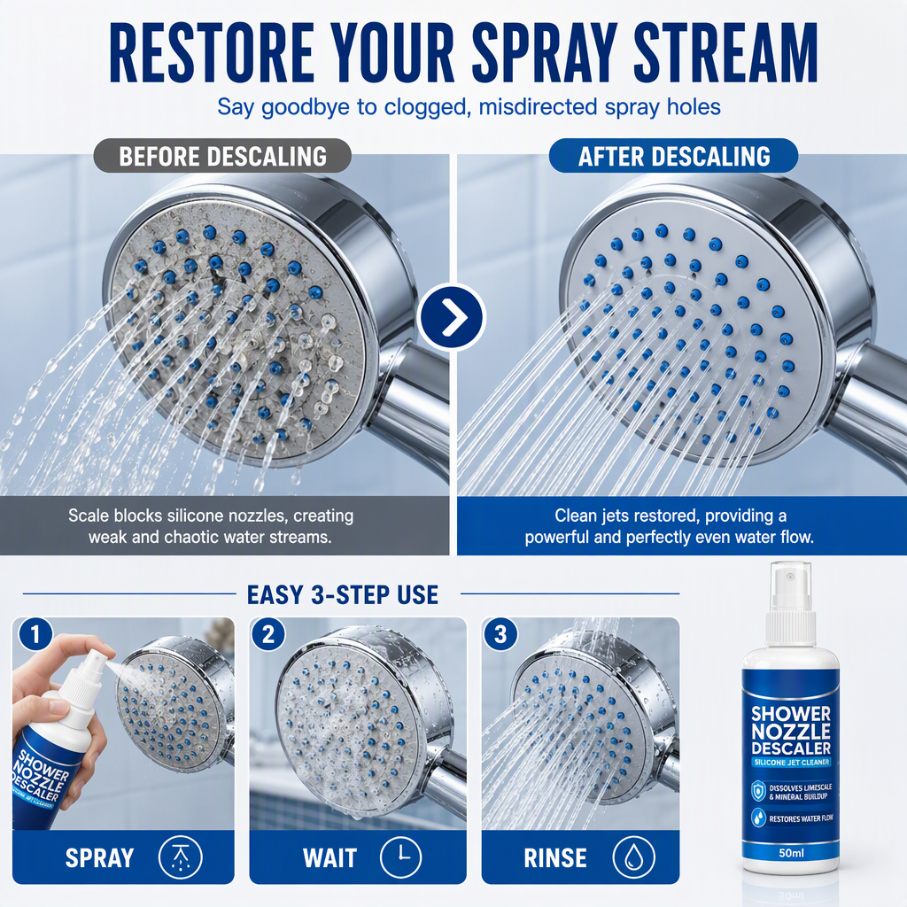 Shower Head Silicone Nozzle Descaler