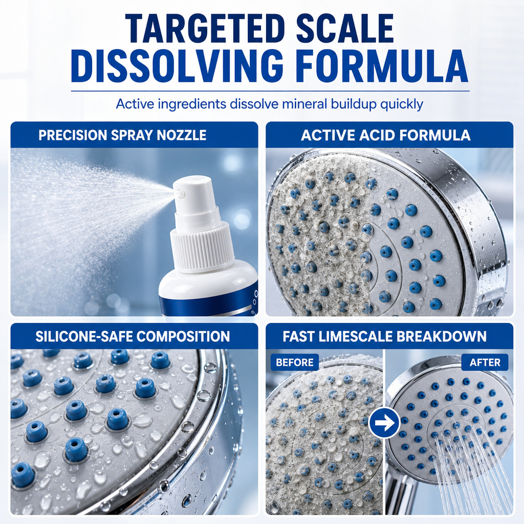 Shower Head Silicone Nozzle Descaler