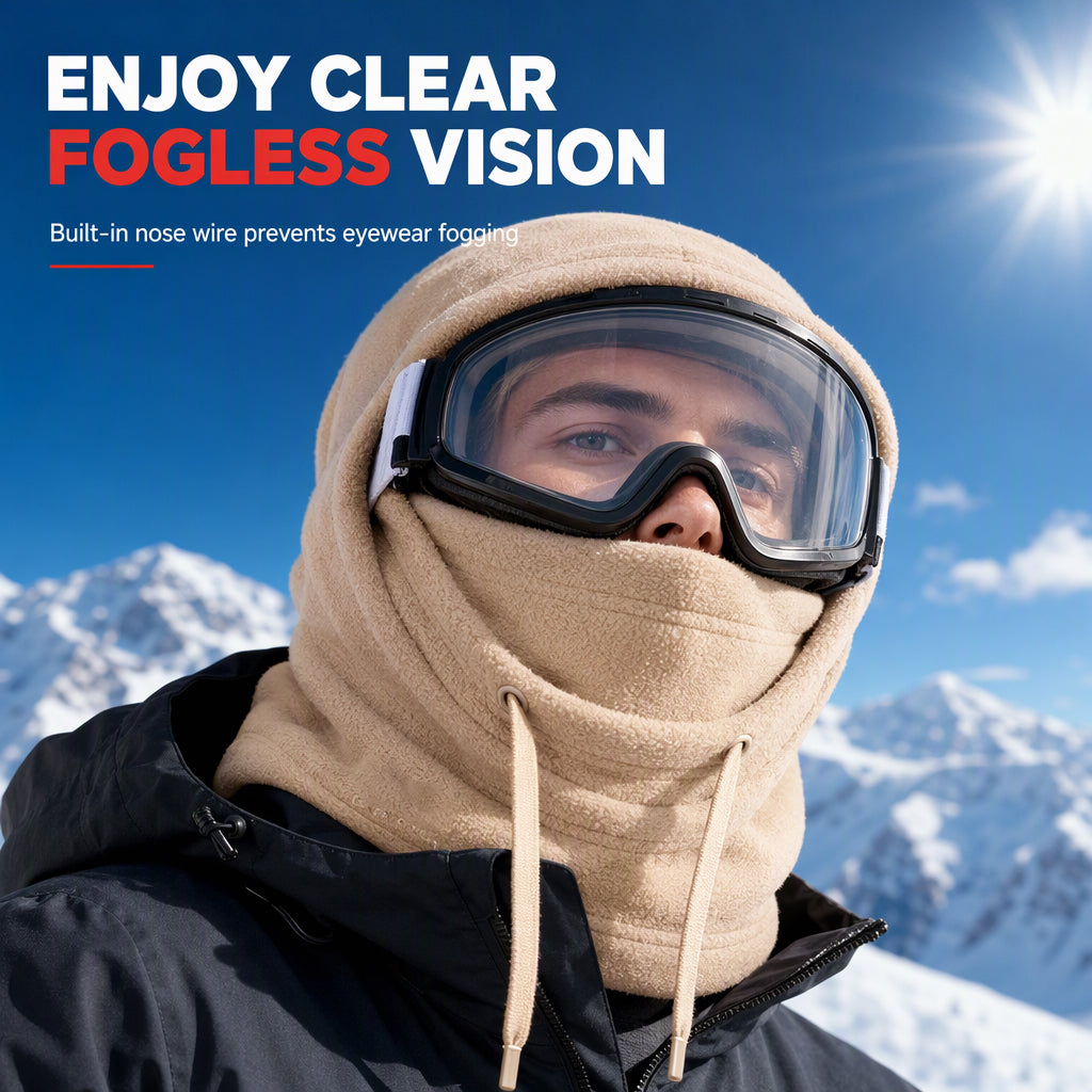 🥳2026 HOT SALE🥳💞50K+ SOLD! 🧣❄️ 50% OFF! 3-in-1 Winter Balaclava – windproof fleece covers head, neck, face & ears. Adjustable fit for skiing, cycling & cold weather! 🛡️💪