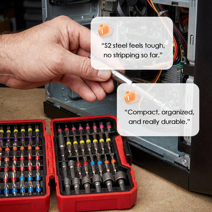 Fix Any Screw Instantly! 83-Piece S2 Steel Screwdriver Bit Set