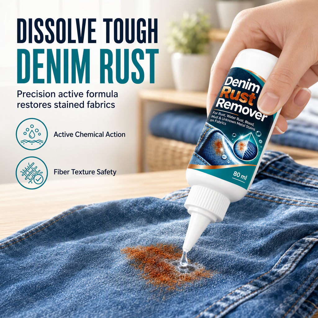 Remove Denim Rust Stains Instantly! Gentle Fabric Stain Remover