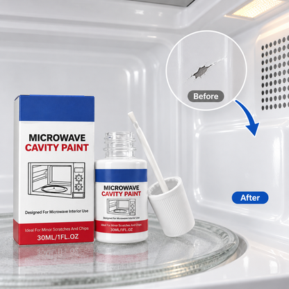 Microwave Cavity Paint – High-Gloss White Microwave Interior Repair Paint With Built-In Brush