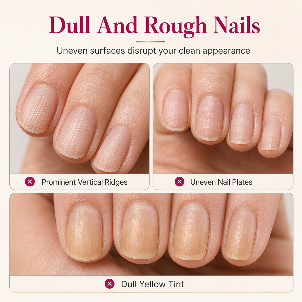 💅50% OFF NOW! Natural Pink Nail Ridge Filler 12ml, Rejuvenating Nail Smoothing Coat, Instantly Conceal Vertical Nail Ridges for Glossy Healthy Nails