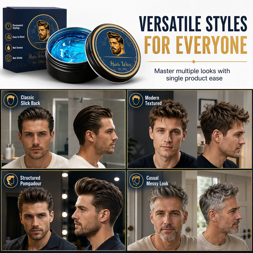 💈50% OFF NOW! Cologne Scented Men's Hair Wax Pomade 130g, Matte Finish Strong Hold Volumizing Hair Styling Wax, Water Soluble Long Lasting Hair Paste