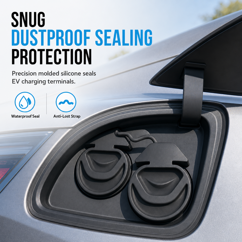 Protect Charging Ports Instantly! Waterproof Silicone Dust Cover with Tether