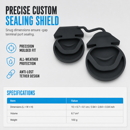 Protect Charging Ports Instantly! Waterproof Silicone Dust Cover with Tether