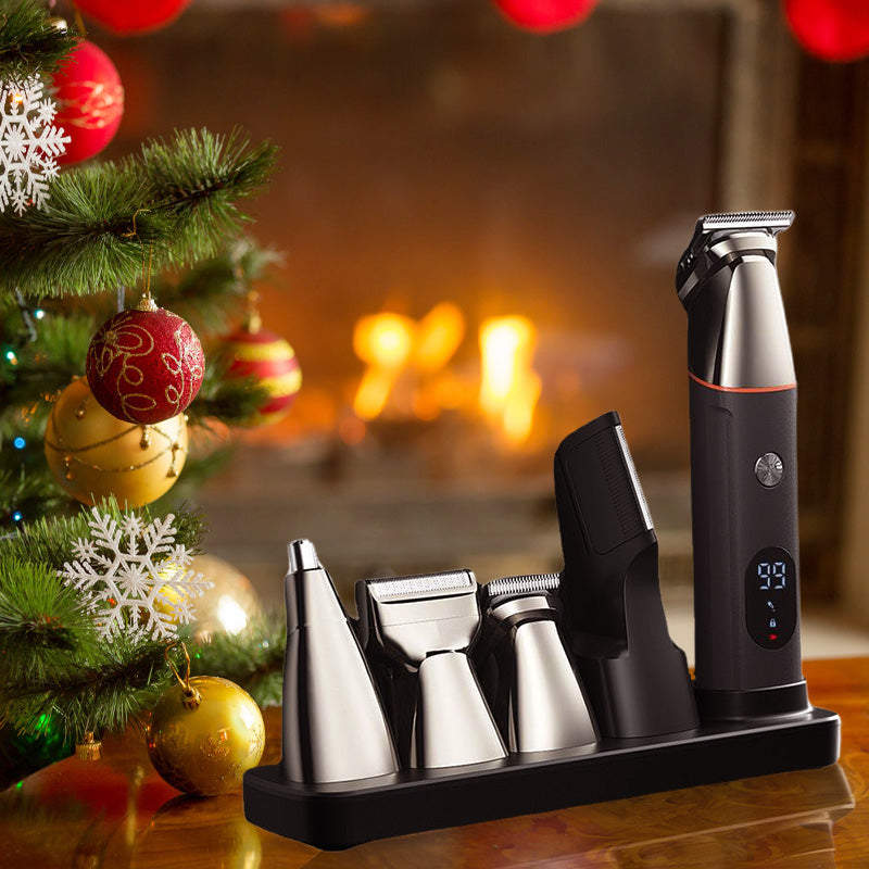 ✂️ 5-in-1 Multifunctional Hair Trimmer Set – Salon-Quality Grooming with 4 Replaceable