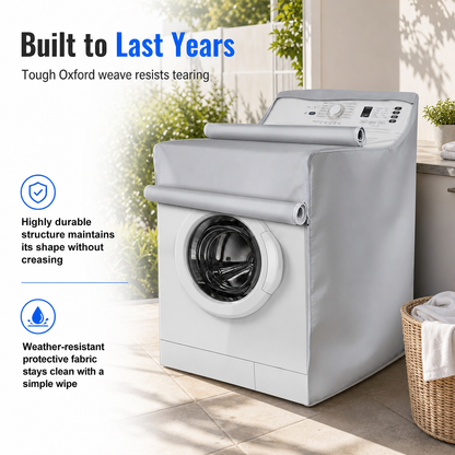 210D Waterproof Dustproof and Sunproof Protective Cover for Front Loading Washing Machine and Dryer