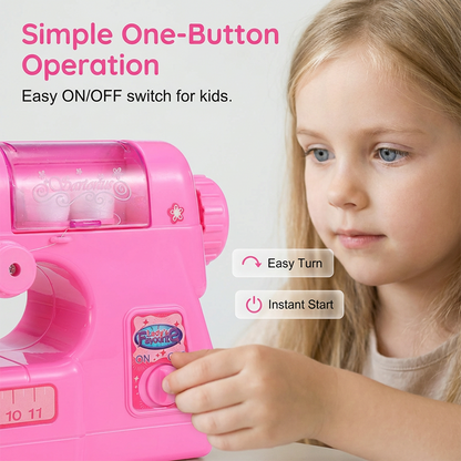 🧵 Mini Electric Sewing Machine Toy with Needle Guard
