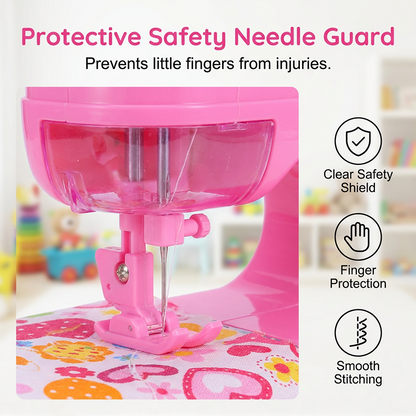 🧵 Mini Electric Sewing Machine Toy with Needle Guard