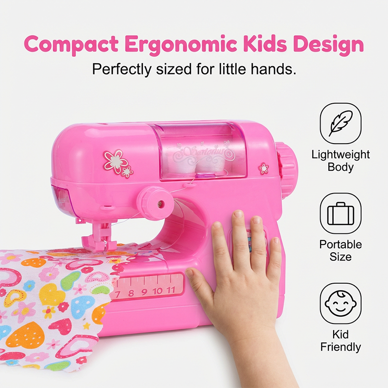🧵 Mini Electric Sewing Machine Toy with Needle Guard