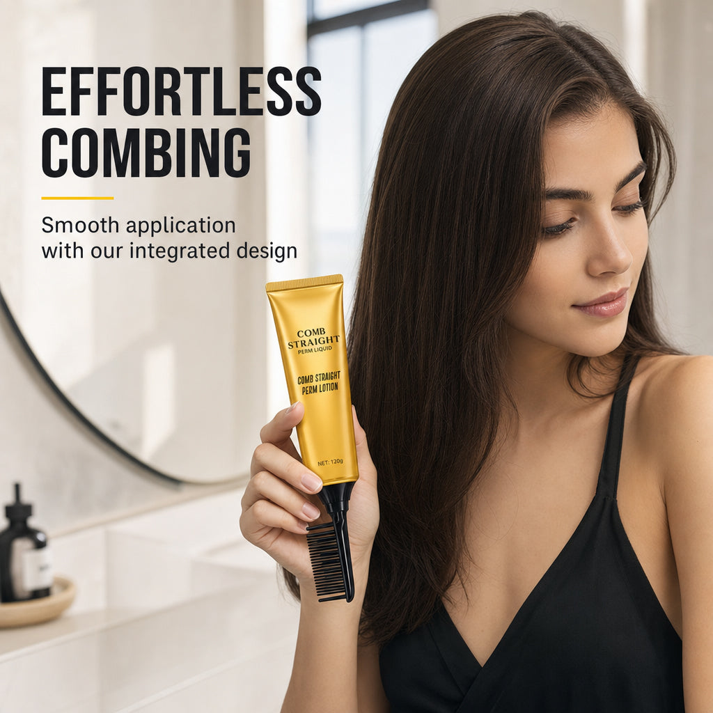 Straighten Hair Instantly! Protein Styling Cream with Comb