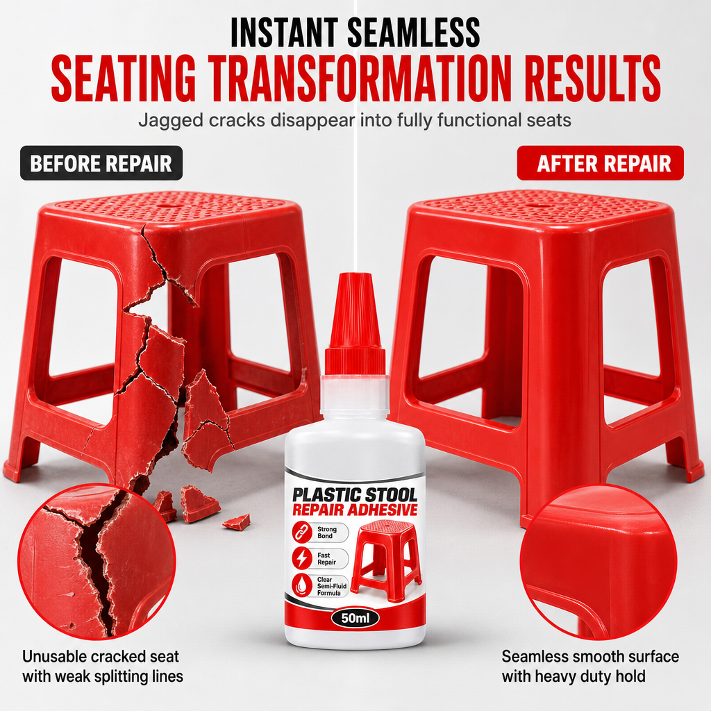 Repair Plastic Cracks Instantly! Clear Adhesive