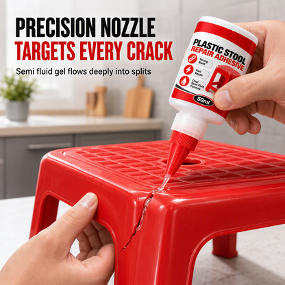 Repair Plastic Cracks Instantly! Clear Adhesive