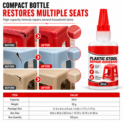 Repair Plastic Cracks Instantly! Clear Adhesive